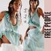 Free People Dresses | Free People Maxi Skirt And Top Set Medium Ruffles Boho Spring Summer Beach Crop | Color: Blue/Green | Size: M