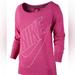 Nike Tops | Euc - Nike Gym Vintage 3/4-Sleeve Shirt - Large Pink/White | Color: Pink | Size: L