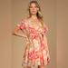 Free People Dresses | Free People Freddy Tie Side Mini Dress-Size Small-Fruit Punch Combo | Color: Orange/Pink/Red | Size: S