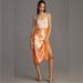 Anthropologie Dresses | Anthropologie Orange & Nude Sequin Sweetheart Side-Slit Dress | Color: Orange/Tan | Size: S