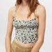 Urban Outfitters Tops | Euc Urban Outfitters Daisy Print Satin Stretchy Kelsey Cropped Cami Top | Color: Black/White | Size: M