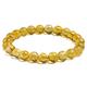 Natural Natural Yellow Citrine Stone 6mm 8mm 10mm Beads Bracelet Quartz Jewelry Unisex Stretch Bangle Gift Beads Bracelet (Length : 18cm 7.0inch, Metal Color : Beads 6mm) (Beads 8mm 18cm 7.0inch)