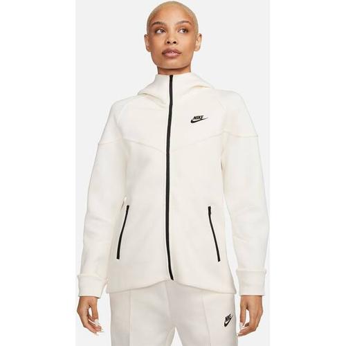 NIKE Damen Unterjacke W NSW TCH FLC WR FZ HDY, Größe S in Weiß