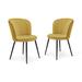Rye Studio Round Dining Chairs with Steel Legs, Set of 2