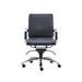 HomeRoots 25.99" X 26.78" X 38.39" Low Back Office Chair in Blue with Chromed Steel Base - 25.99" X 26.78" X 38.39"