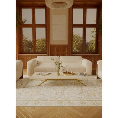 Ginza Six Washable Turkish Garden Marigold Area Rug