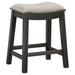 Coaster Furniture Elliston Backless Counter Height Saddle Bar Stool Dark Grey and Beige (Set of 2) - 18.00'' x 12.75'' x 24.25''