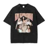 Kim Kardashian T Shirt Vintage Washed top Tees T-Shirt oversize Harajuku manica corta Hip Hop Old