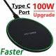 100W Wireless Charger Pad for iPhone 14 13 12 11 Pro Max X Samsung Xiaomi Phone Chargers Induction