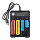 18650 chargeur 2 3 4 fentes de remplissage indépendants 3.7V Li-ion batterie chargeur intelligent