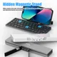 Faltbare Mini-Wireless-BT-Tastatur mit Magnetst änder Tastatur aus Aluminium legierung für iPad iPhone Samsung Tablet wiederauf ladbare Tastatur