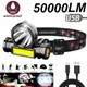 LED USB Rechargeable COB Headlamp 1200 mA Powerful Headlight Super Bright Waterproof Head Torch For