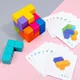 Puzzle 3D en Bois pour Enfant Jeu de Logique Réflexion Spatiale Table de Bricolage Cube Éducatif