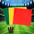 36x 32cm Referee Flag 4 Colors Linesman Flag Portable 4 Colors Soccer Referee Flag for Football