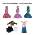 11.5 "Puppe Kleidung glänzende Schönheit Fischschwanz Kleid Meerjungfrau Kostüm für Barbies Puppe