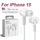 For Apple Type C Wired Headphones DAC Microphone HiFi Stereo Earbuds For iPhone 15 Pro Max Samsung