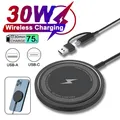 Supporto per caricabatterie wireless magnetico da 30 W per iPhone 15 14 13 12 11 Pro Max Airpods PD Macsafe Caricabatterie per telefono Dock di ricarica veloce