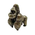 Bronze Gorilla Statue Office Room Desk Ornament Miniature Copper Monkey Figurine Key Chain Ring