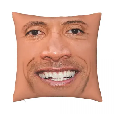 Die Rock Gesicht Dwayne Kissen Abdeckung Für Sofa Hause Dekorative Amerikanischen Schauspieler Image