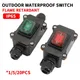 Waterproof Marine Rocker Switch With LED Outdoor Junction Box Inline Power Cord Power Switch