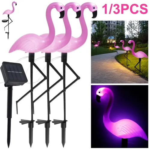 Solar Flamingo Licht IP55 wasserdicht LED Flamingo Pfahl Licht Auto ein/aus rosa Flamingo Outdoor