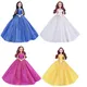 NK One Pcs Princess Wedding Dress Noble Party Gown For Barbie Doll Fashion Design Outfit Best Gift