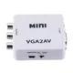 VGA to RCA Converter Adapter VGA to AV Converter 1080P HD Video VGA2AV Converter For PC Notebook TV