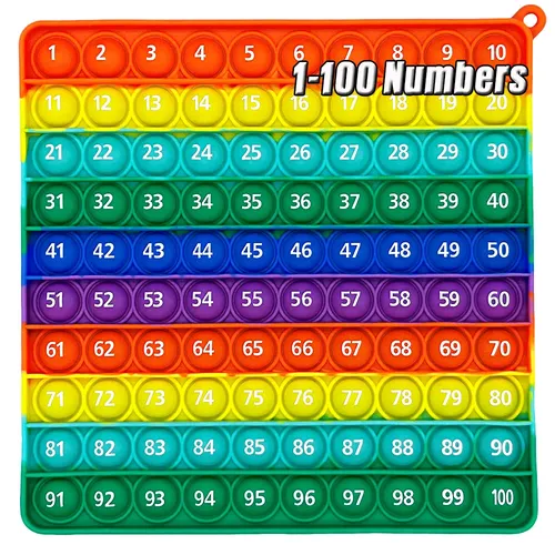 Regenbogen 1-100 Zahlen Pop Zappeln Spielzeug Mathe Zählen Spiele lernen Briefpapier Lernspiel zeug