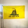 Gelbe Gadsden Flagge 3 x5ft hängendes Polyester (treten nicht auf mich) Flagge Banner Indoor Outdoor
