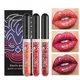 3pcs shiny non stick cup liquid lipstick set with purple and black lip gloss set