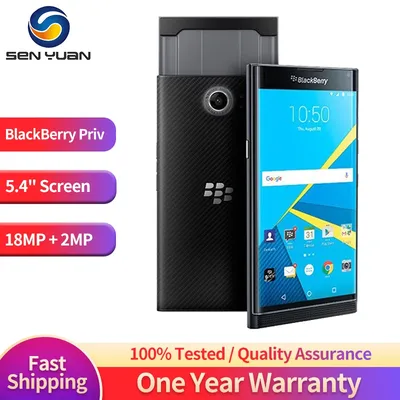 BlackBerry Priv Unlocked Original Mobile Cell Phone 5.4' AMOLED Cellphone 3GB RAM 32GB ROM 18MP Camera Slider Smartphone Android