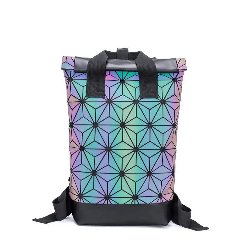 Sac à dos holographique géométrique Shoous pour hommes et femmes, sacs à dos pour ordinateur portable, sac à dos pour adolescents, voyage, école, sports de plein air, nouveau