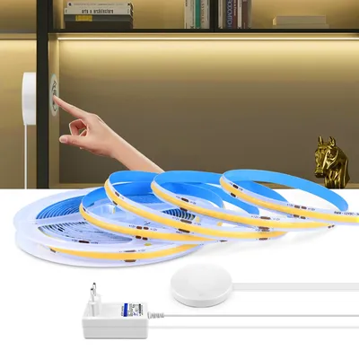 Hand Sweep Induction and Touch Dimmer Switch COB LED Strip Light 12V LED Light Tape Bedroom Kitchen Cabinet Decoration Lighting