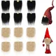 Boules en bois faites à main 12 pièces barbe Gnome prédécoupée fausse fourrure barbe naine