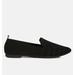 London Rag Akili Knit Textile Solid Flats - Black