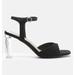 London Rag Oratile Clear High Heel Sandals - Black