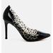 London Rag Candace Clear Patent Faux Leather Detail Pumps - Black - US 10