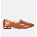 London Rag Peretti Flat Formal Loafers - Brown - US-9 / UK-7 / EU-40