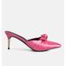 London Rag Queenie Satin Stiletto Mule Sandals - Pink - US 6