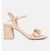 London Rag Chaplet Textured Block Heel Sandals - Pink - US 6