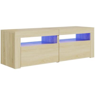 TV-Schrank mit LED-Leuchten Sonoma-Eiche 120x35x40 cm Vidaxl