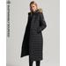 Faux Fur Hooded Longline Light Padded Puffer Coat