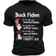 Buck Fiden Men's Graphic Cotton T Shirt Sports Classic Shirt Short Sleeve Comfortable Tee Sports Outdoor Holiday Summer Fashion Designer Clothing