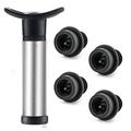 Wine Saver with 4 Vacuum Stoppers Wine Stopper Wine Preserver Wine Bottle Keeper Set Reusable Stainless Steel Vacuum Sealer Keeps Wine Fresh