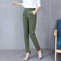Women's Dress Work Pants Chinos Pants Trousers Ankle-Length Micro-elastic Mid Waist Fashion Daily Black Army Green M L