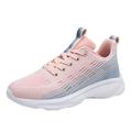 KaLI_store Womens Golf Shoes Women s Leather Tennis Shoes Low Top lace up Casual Shoes Comfortable Fashion Sneaker Pink 6.5