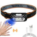Mini Rechargeable Powerful Sensor Headlamp Fishing Camping USB Head Flashlight COB LED Head Light Torch Headlights Front Lantern