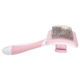 Pet Grooming Brush Double Sided Comb for Detangling and Removing Knots Double Sided Shedding And Dematting Undercoat Rake Comb For Dogs And Cats Extra Wide Dog Grooming Brush (Pink)