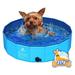 Pawaboo Foldable Dog Bath Pool Pet Dog Swimming Pool Easy Storage Hard Scratch Resistant Pet Bath Tub for Puppies Cats Portable Pet Kiddie Wading Bathing Pool (32 D x 8 H S)