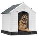 Dog House Outdoor Indoorï¼ŒDurable Plastic Large Dog House for Small Medium Large Dogs Insulated Waterproof Dog House with and Elevated Floor Ventilate & Easy Clean Assemble
